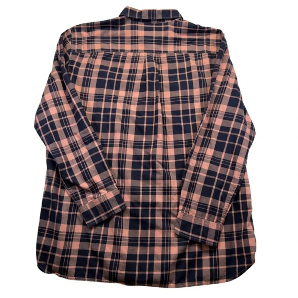 The North Face‎ Button Down Shirt Mens XL Pink Plaid Cotton Hiking Outdoor